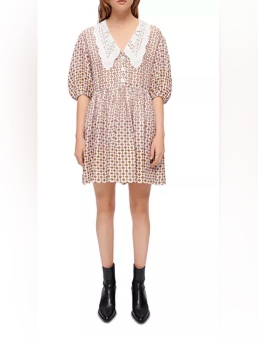 NWT MAJE - Romelange Lace Collar Dress Size 36 (US-S)